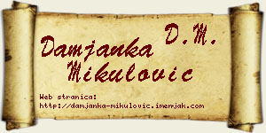 Damjanka Mikulović vizit kartica